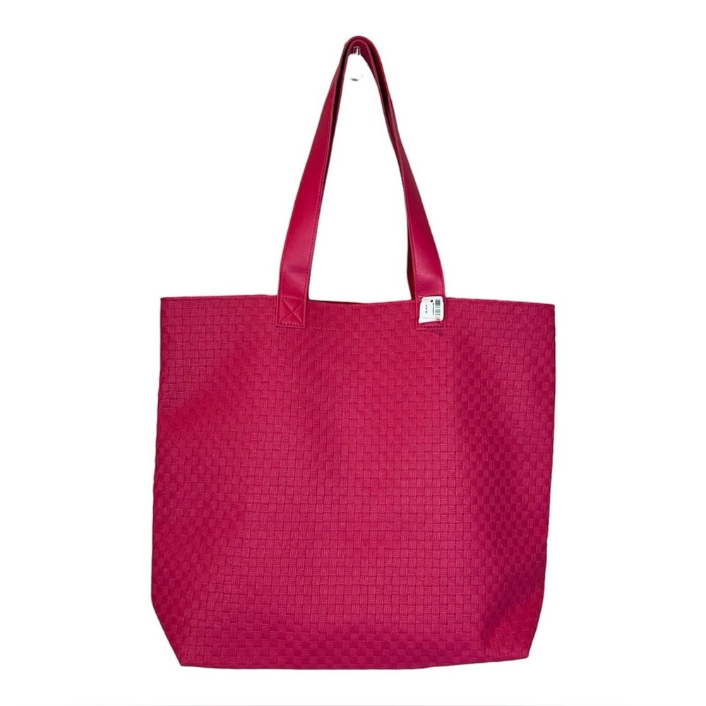 Bath & Body Works Vegan Leather Woven Pink Tote NWT